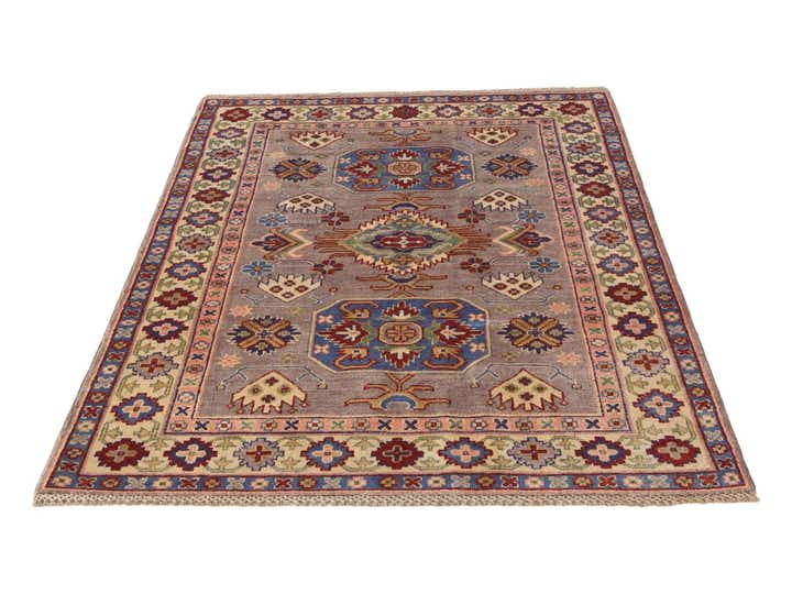 4' x 5' 10 Hand Knotted Kazak Rug