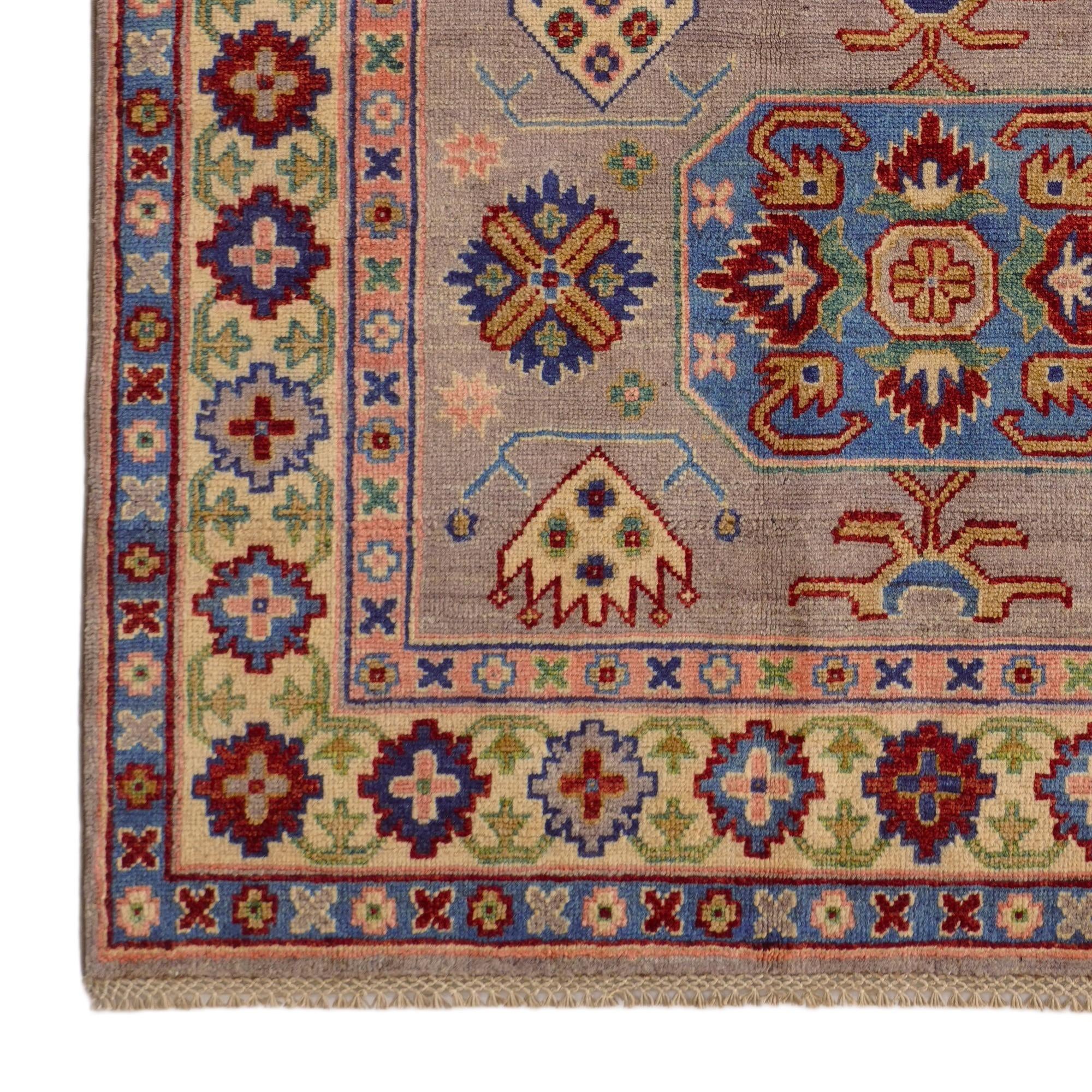 4' x 5' 10 Hand Knotted Kazak Rug