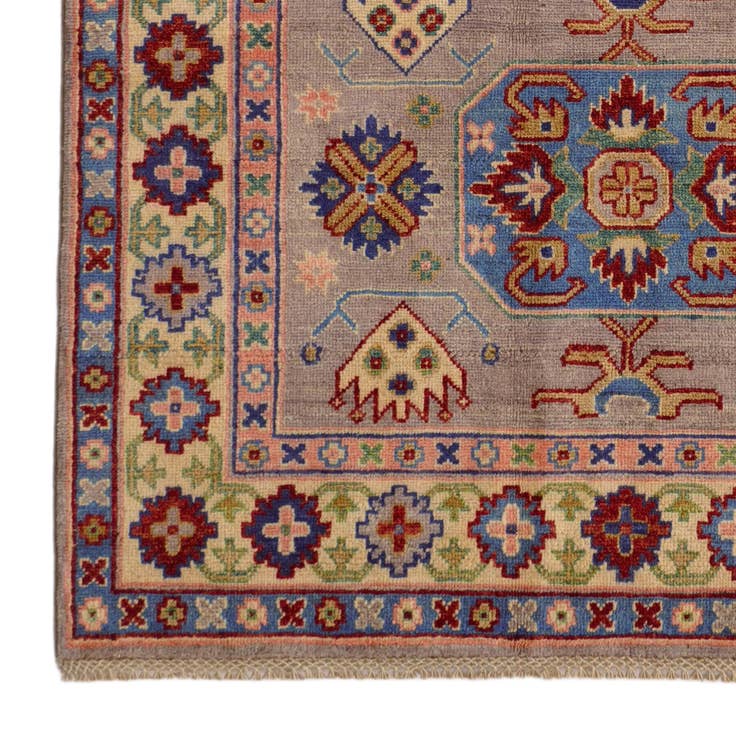 Detail image of 4' x 5' 10 Hand Knotted Kazak Rug