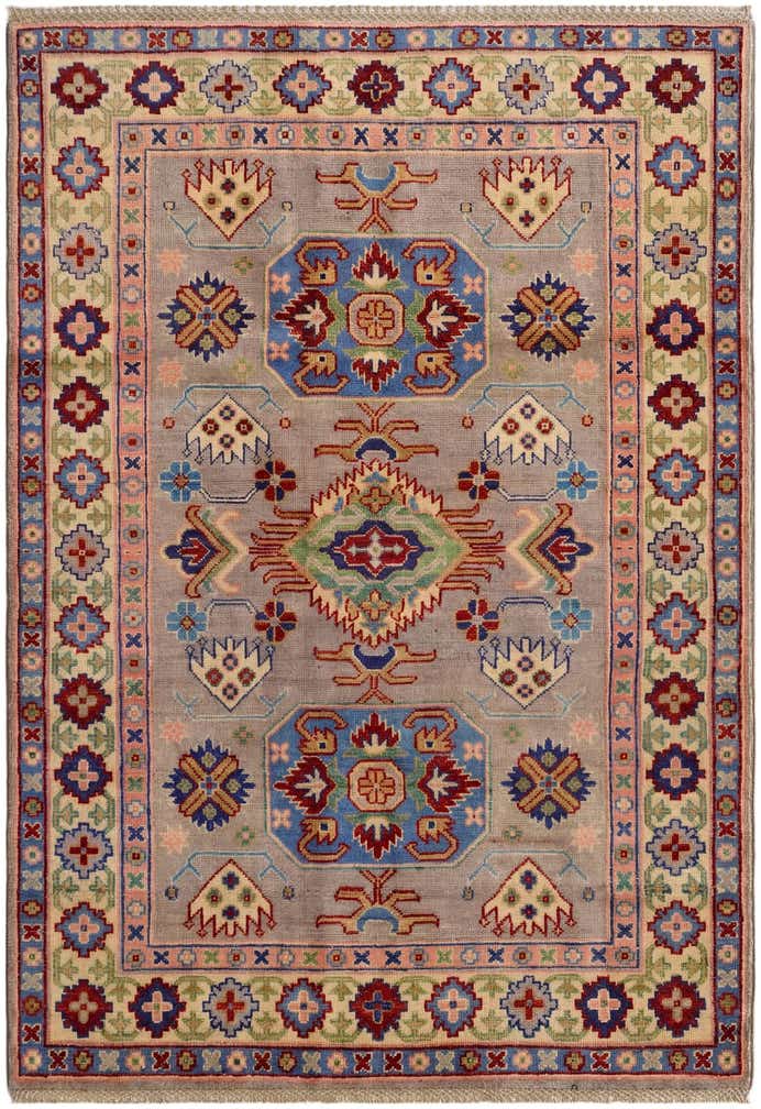 4' x 5' 10 Hand Knotted Kazak Rug