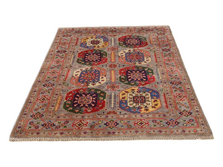 4' x 6' Hand Knotted Kazak Rug