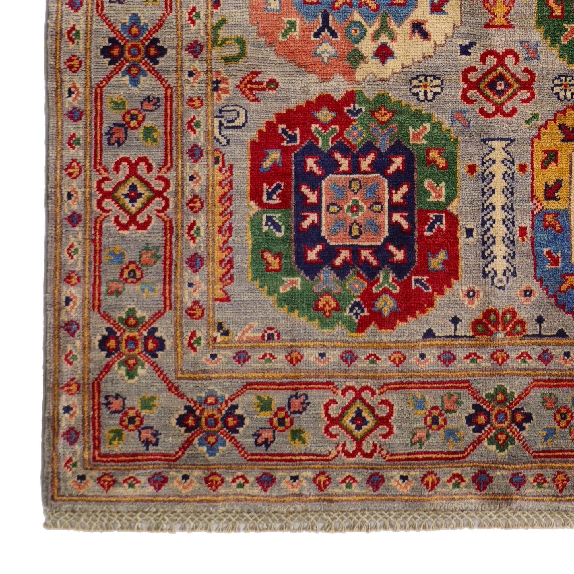 4' x 6' Hand Knotted Kazak Rug