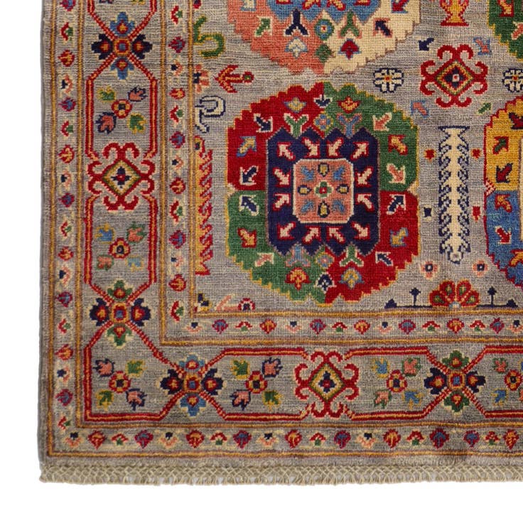 Detail image of 4' x 6' Hand Knotted Kazak Rug