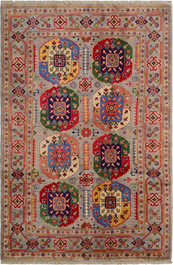 4' x 6' Hand Knotted Kazak Rug