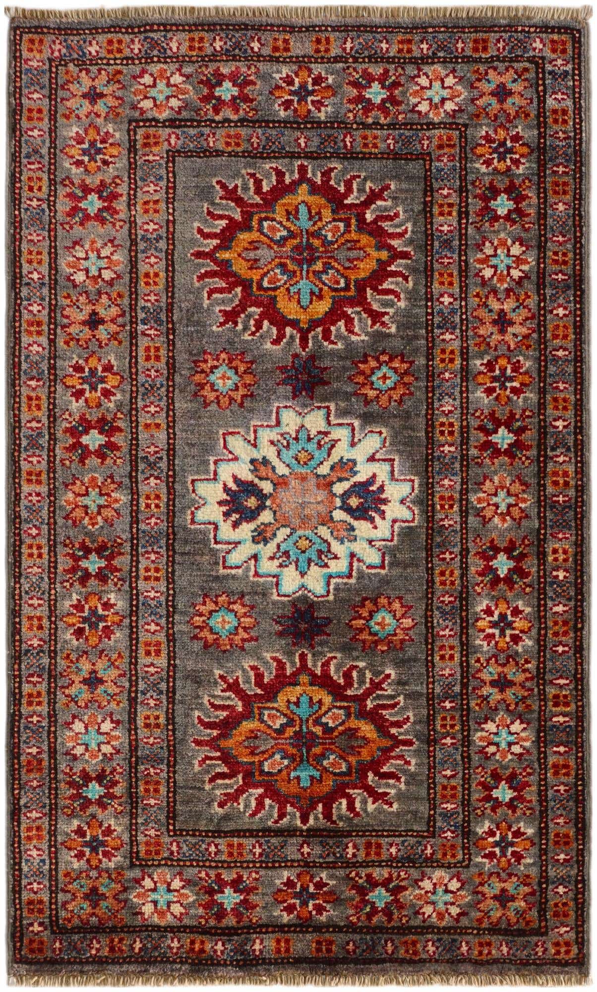 2' x 3' 4 Hand Knotted Kazak Rug