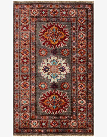 2' x 3' 4 Hand Knotted Kazak Rug