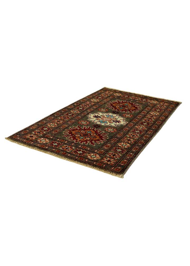 2' x 3' 3 Hand Knotted Kazak Rug