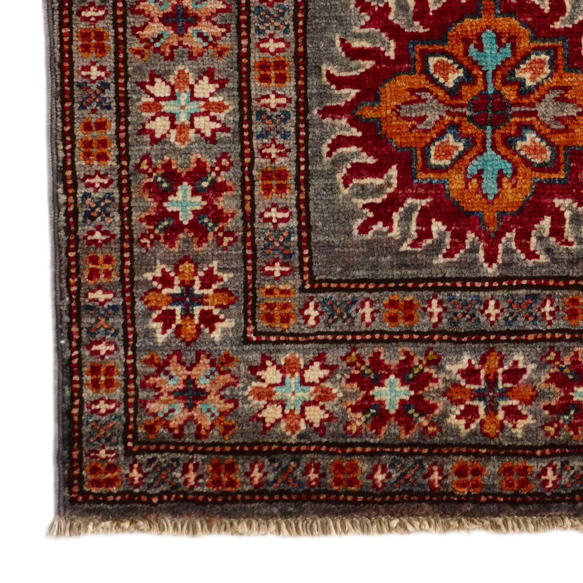 2' x 3' 3 Hand Knotted Kazak Rug