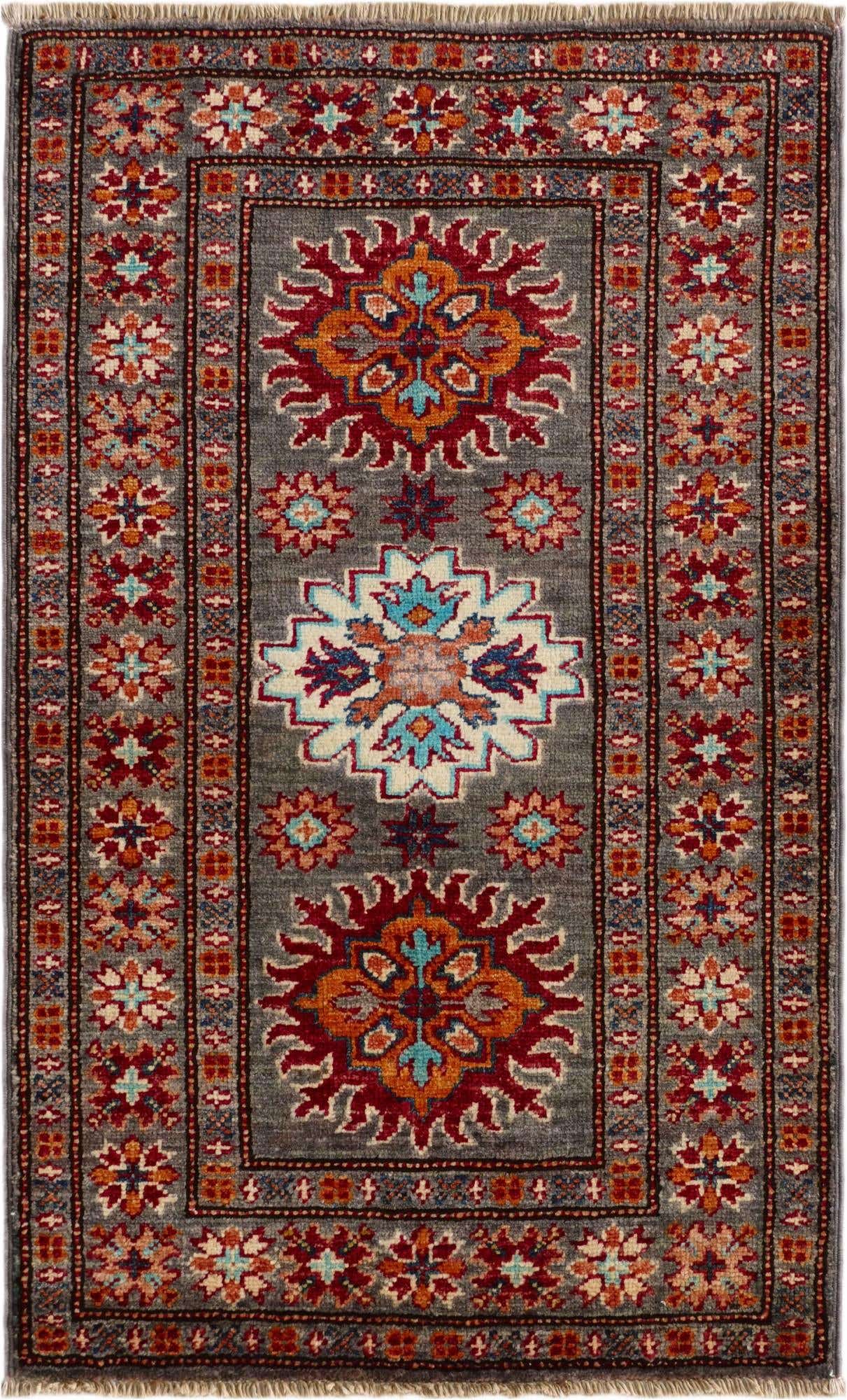 2' x 3' 3 Hand Knotted Kazak Rug