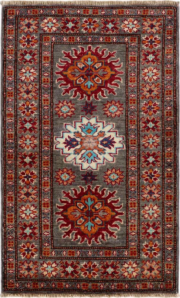 2' x 3' 3 Hand Knotted Kazak Rug