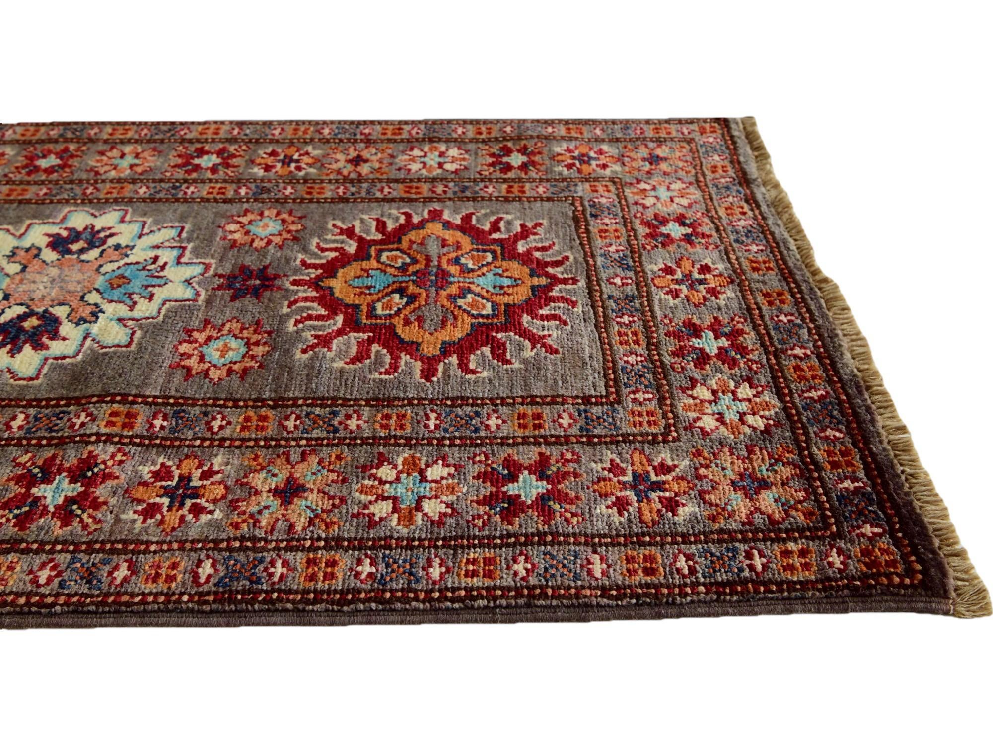 2' x 3' 3 Hand Knotted Kazak Rug