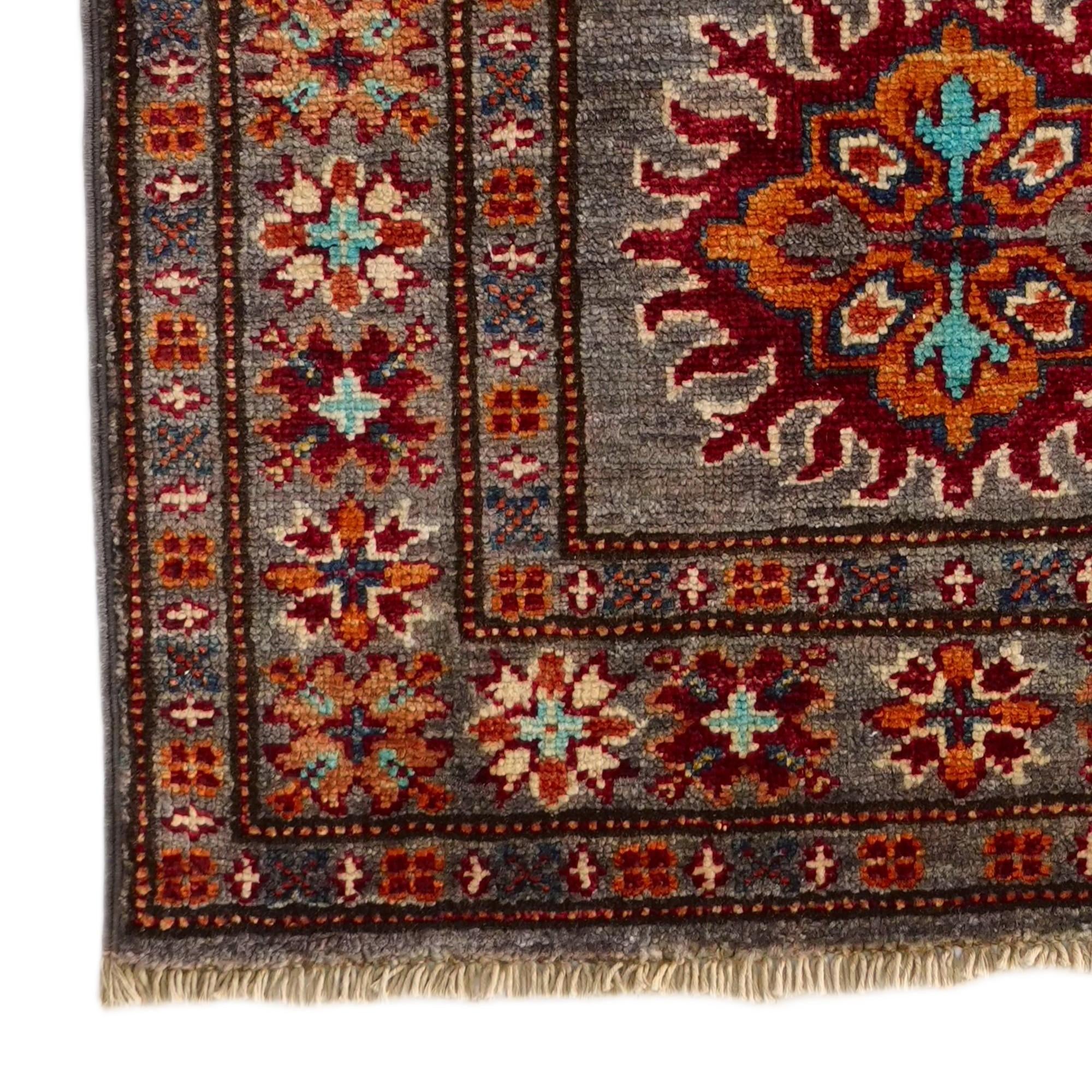 2' x 3' 3 Hand Knotted Kazak Rug
