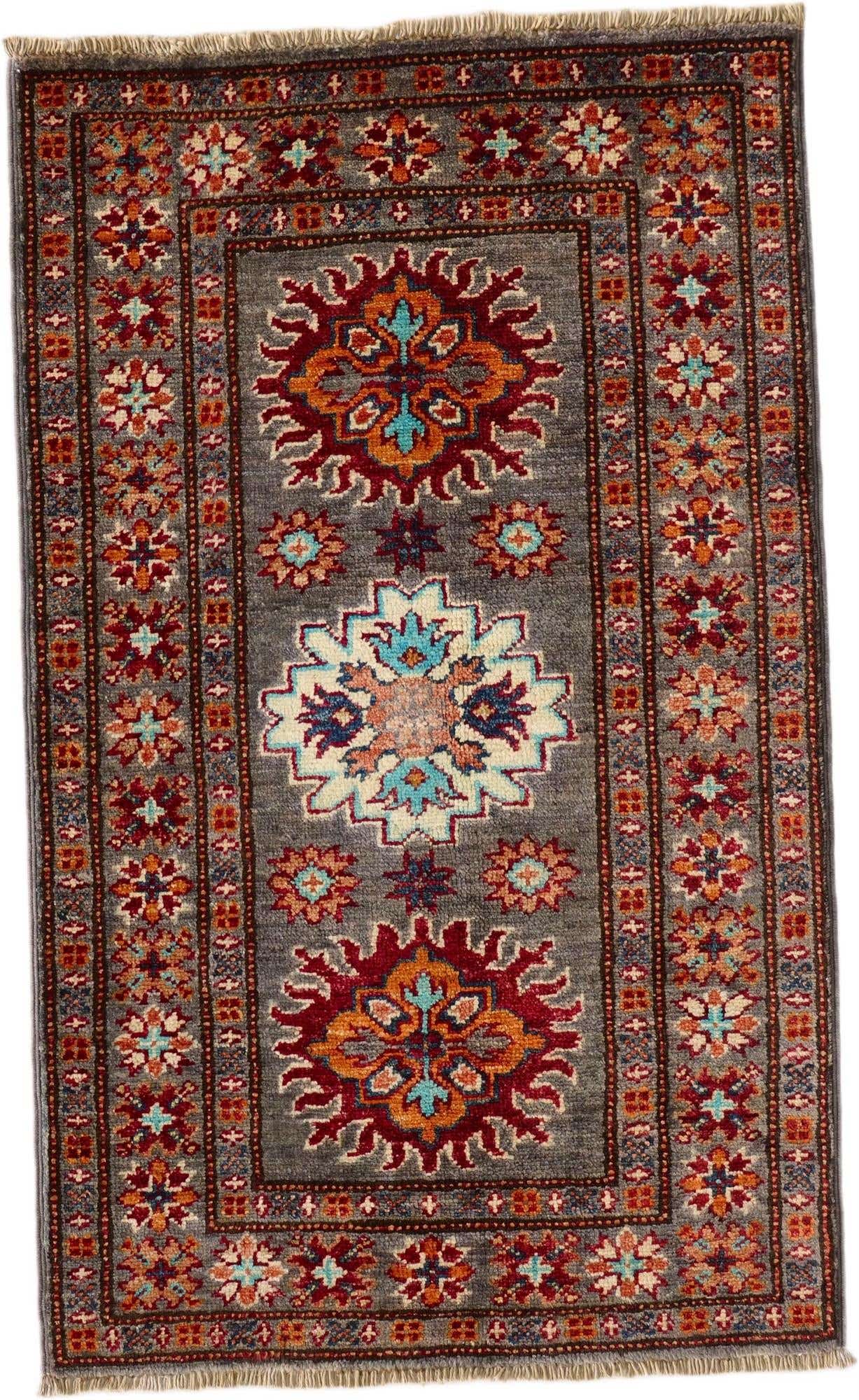 2' x 3' 3 Hand Knotted Kazak Rug