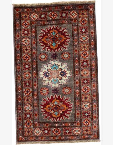 2' x 3' 3 Hand Knotted Kazak Rug