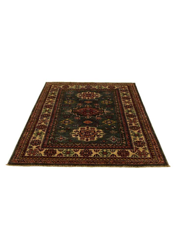3' 5 x 4' 10 Hand Knotted Kazak Rug