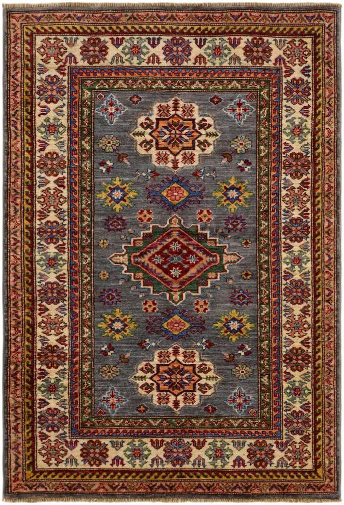 3' 5 x 4' 10 Hand Knotted Kazak Rug
