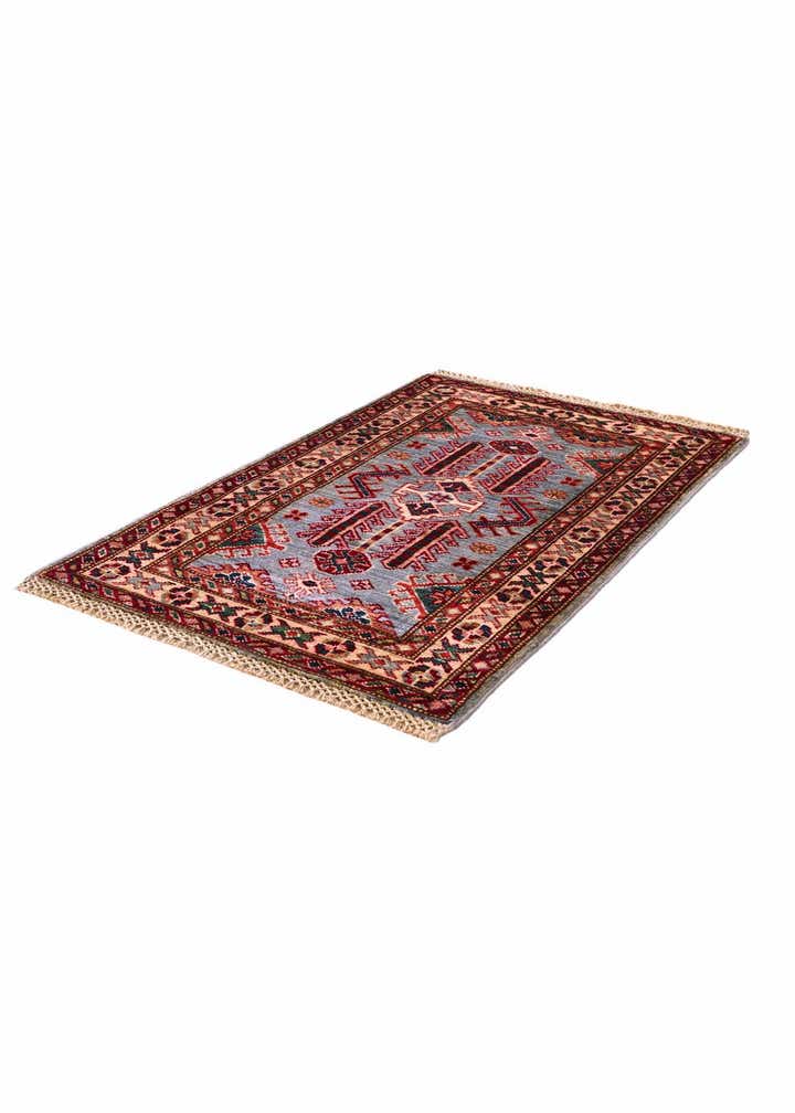 1' 11 x 3' Hand Knotted Kazak Rug