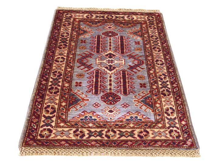 1' 11 x 3' Hand Knotted Kazak Rug