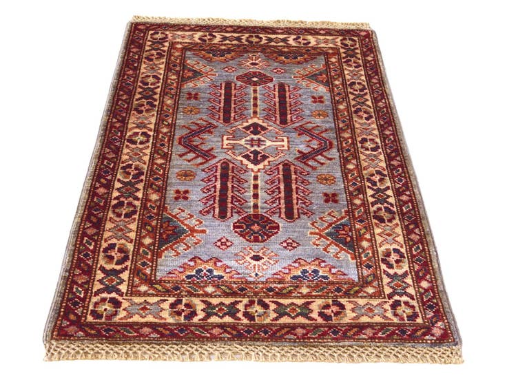 Detail image of 1' 11 x 3' Hand Knotted Kazak Rug