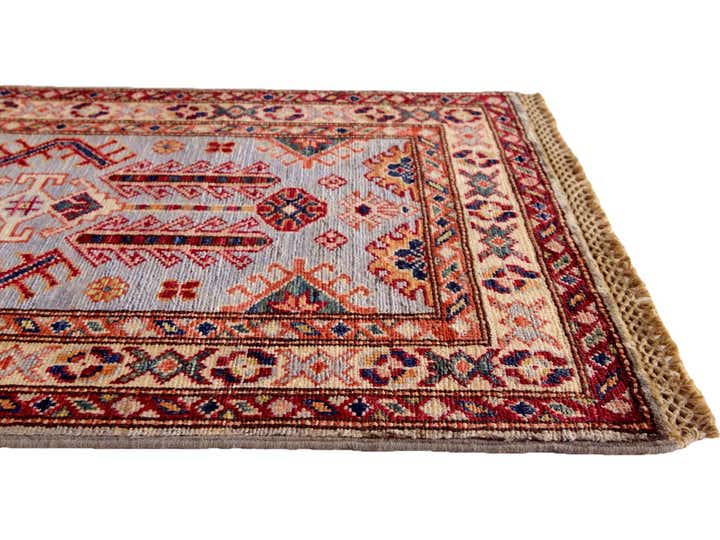 1' 11 x 3' Hand Knotted Kazak Rug