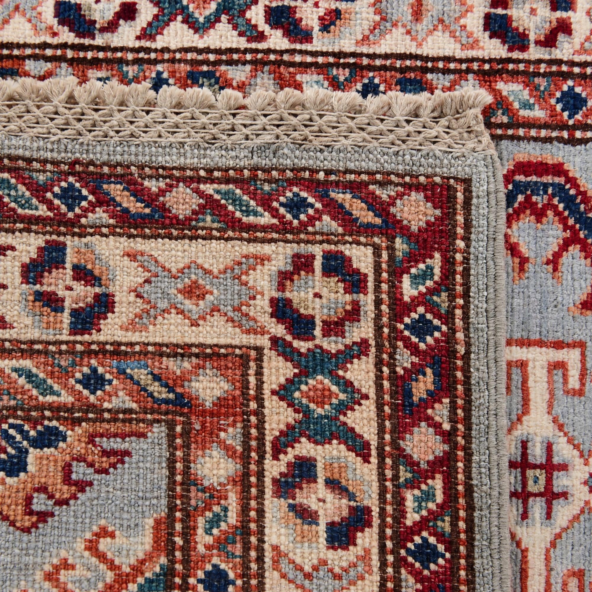 60cm x 90cm anudado a mano Kazak Alfombra