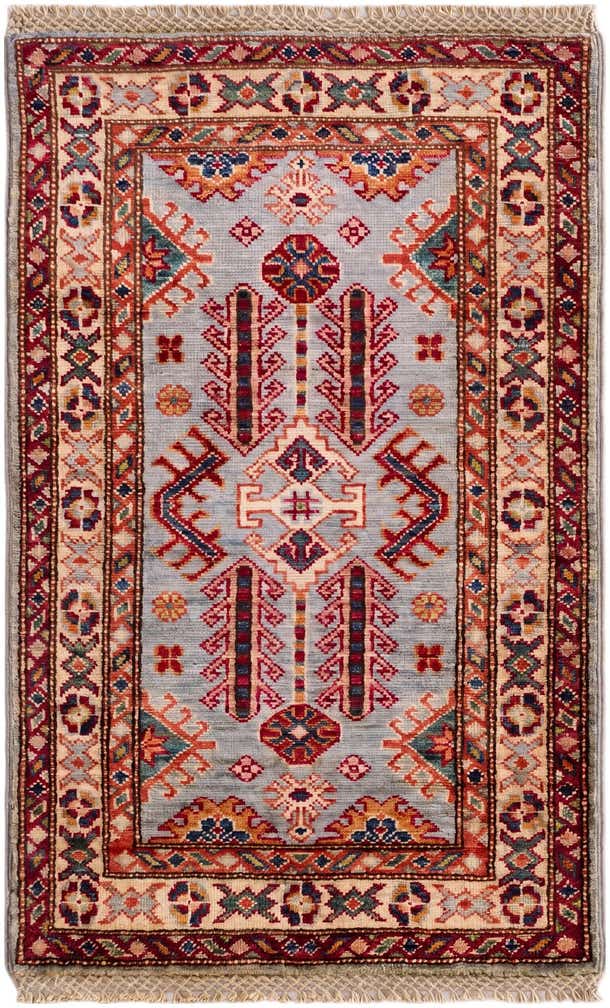 1' 11 x 3' Hand Knotted Kazak Rug