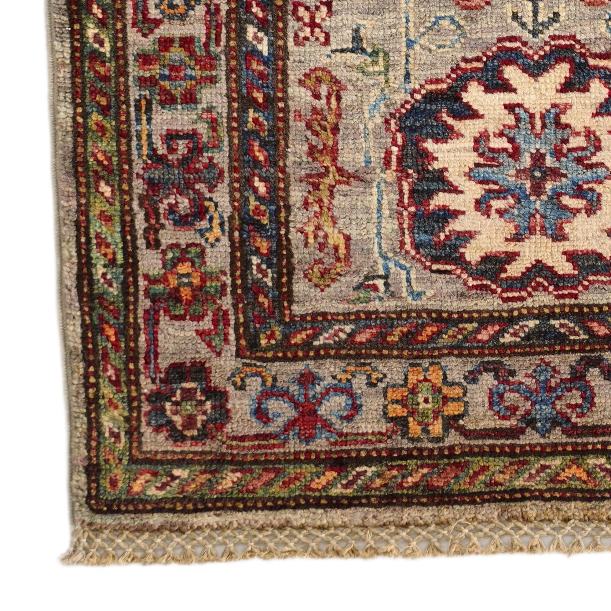 2' x 3' Hand Knotted Kazak Rug