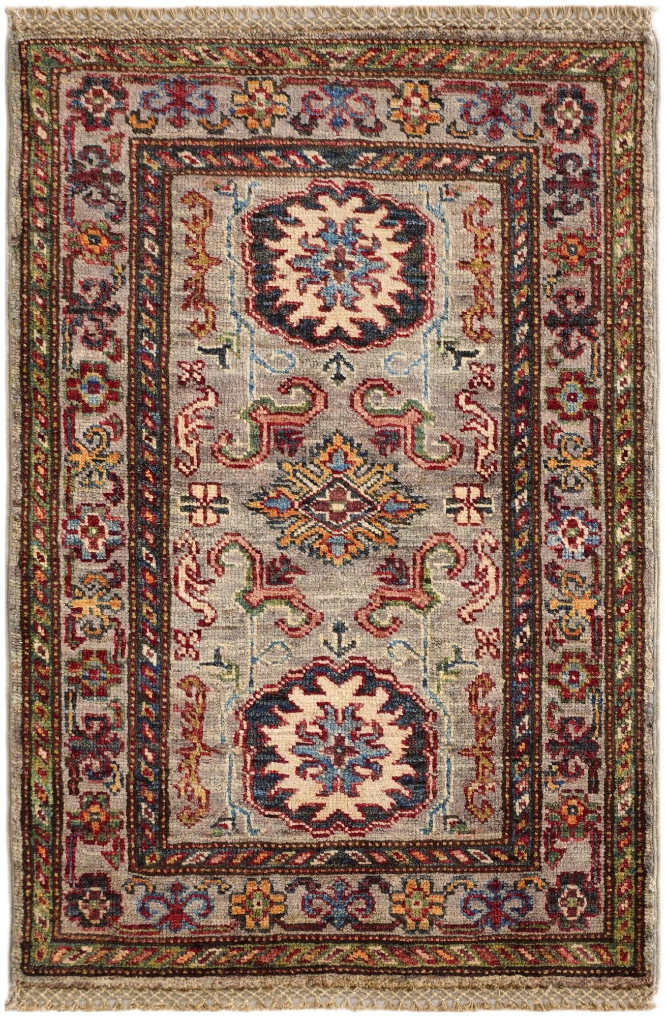 2' x 3' Hand Knotted Kazak Rug