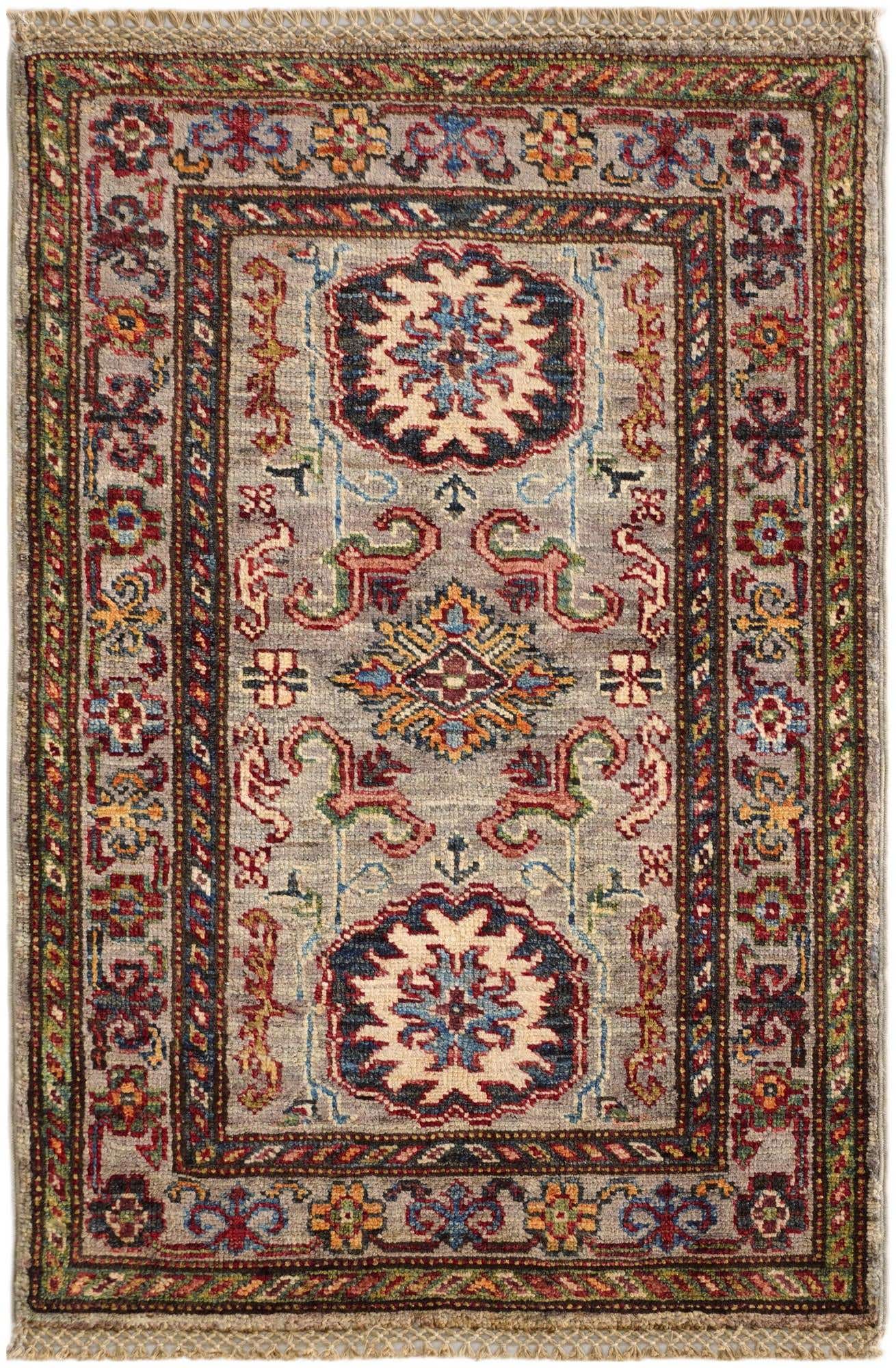 2' x 3' Hand Knotted Kazak Rug