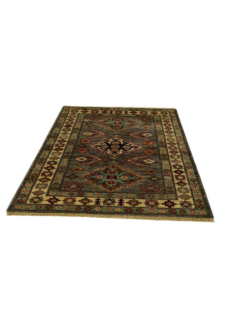 3' 5 x 5' Hand Knotted Kazak Rug