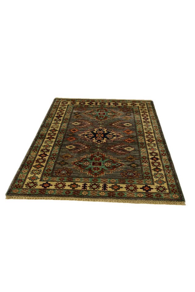 Detail image of 3' 5 x 5' Hand Knotted Kazak Rug