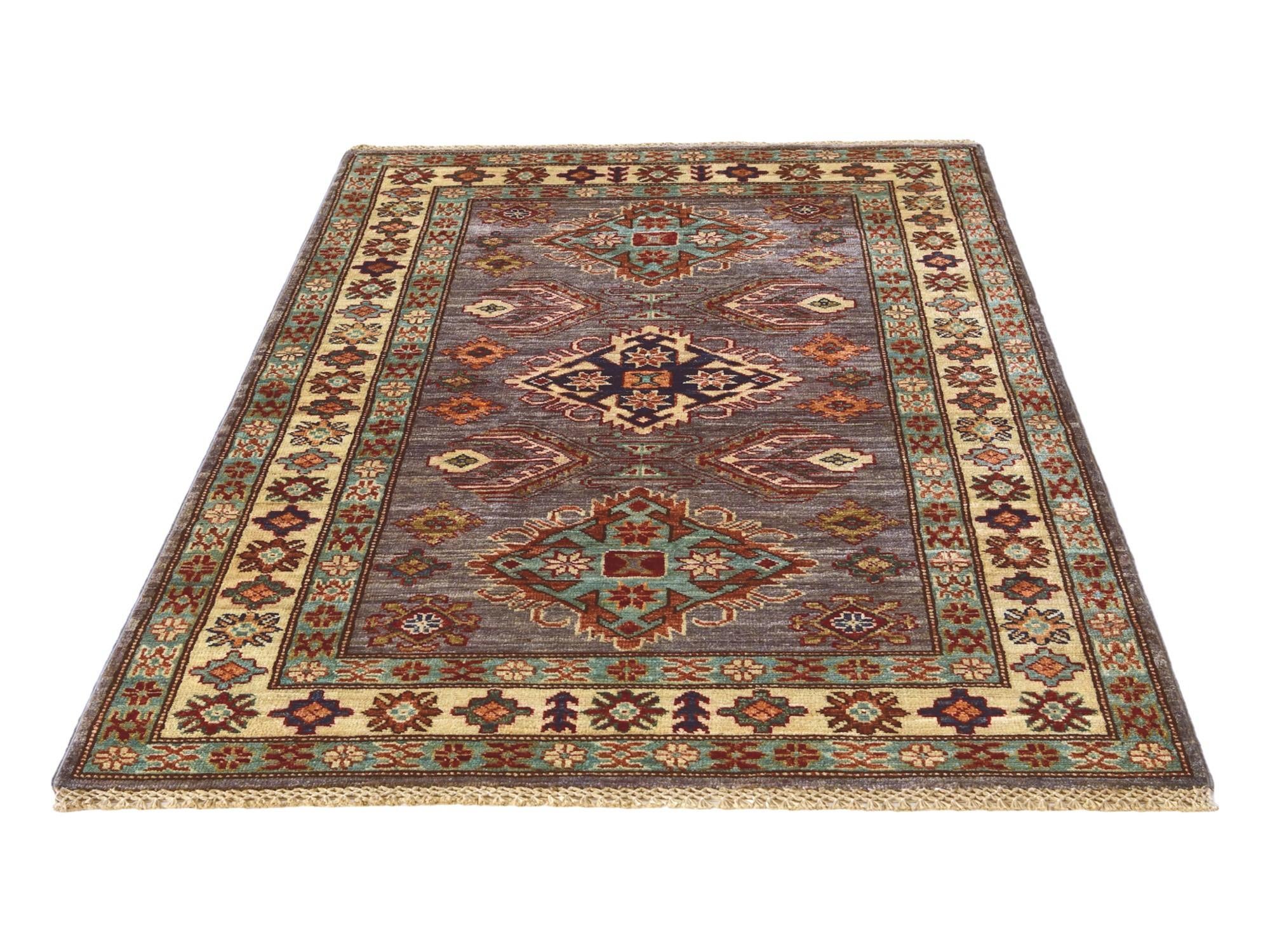 3' 5 x 5' Hand Knotted Kazak Rug