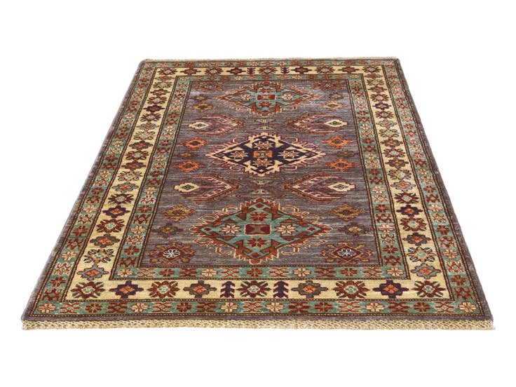 Detail image of 3' 5 x 5' Hand Knotted Kazak Rug