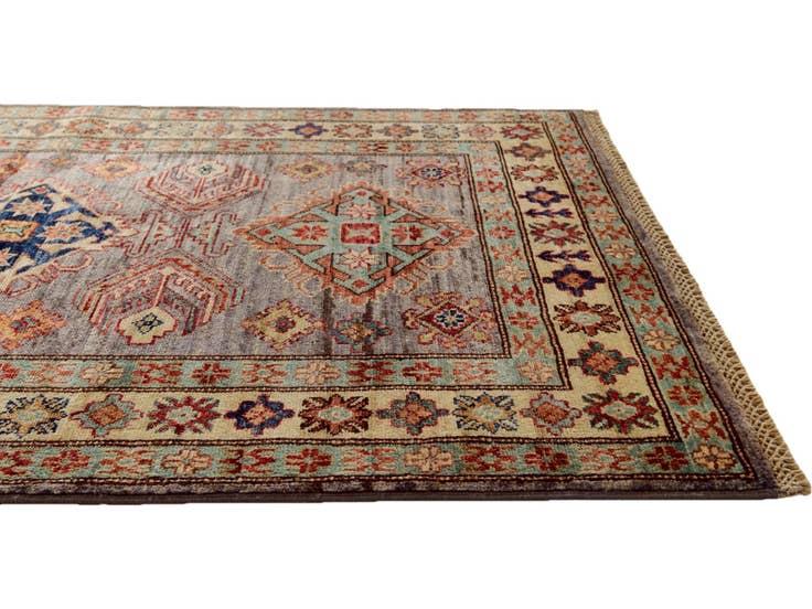 Detail image of 3' 5 x 5' Hand Knotted Kazak Rug