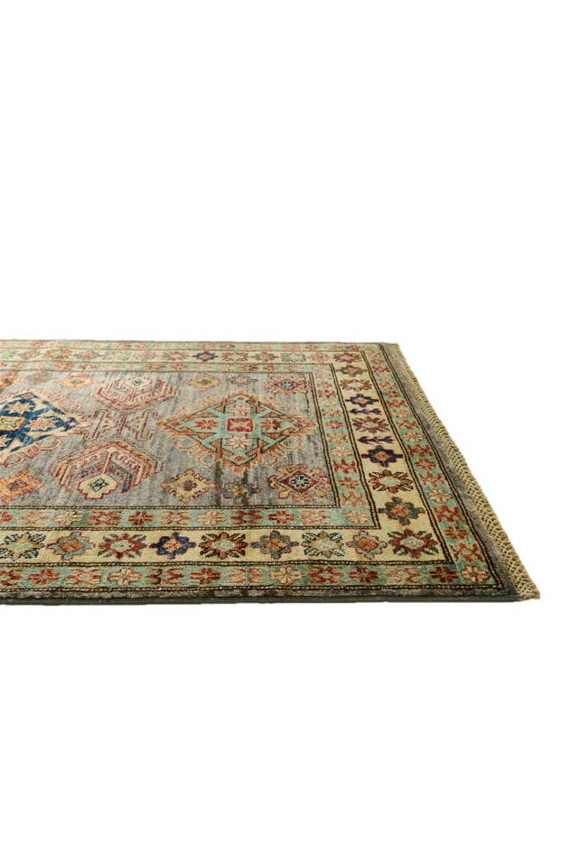 Detail image of 3' 5 x 5' Hand Knotted Kazak Rug