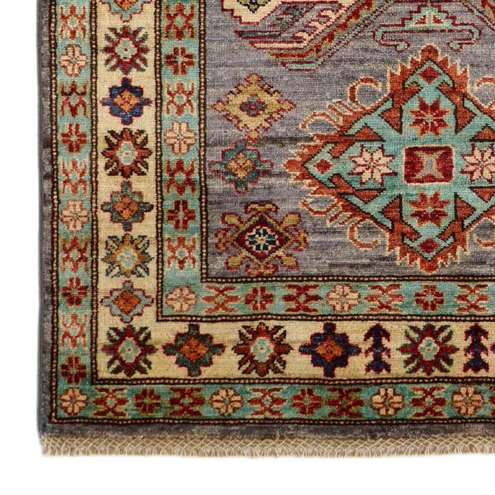 3' 5 x 5' Hand Knotted Kazak Rug
