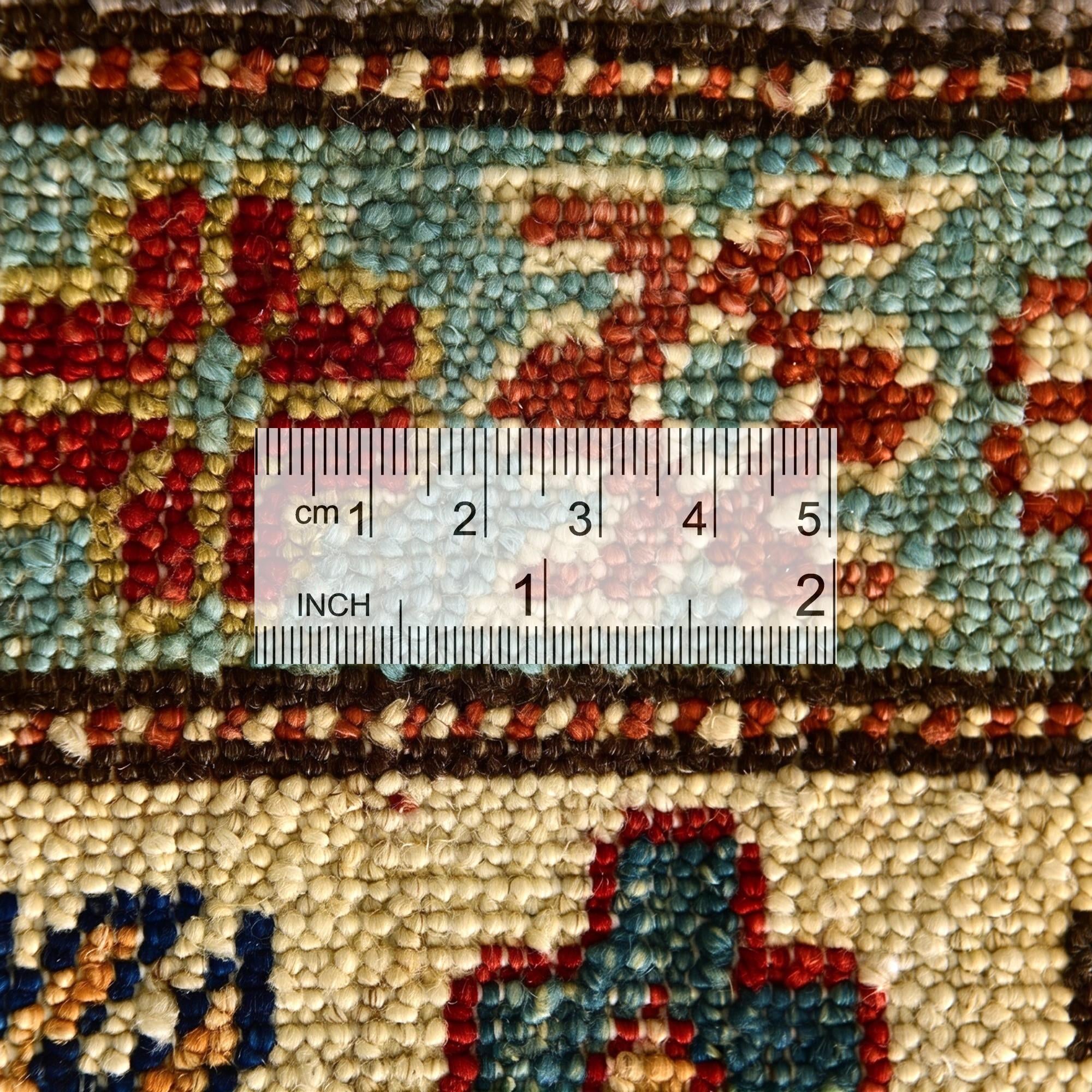 3' 5 x 5' Hand Knotted Kazak Rug