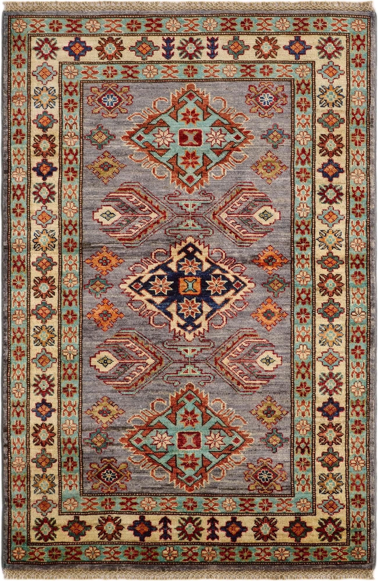 3' 5 x 5' Hand Knotted Kazak Rug