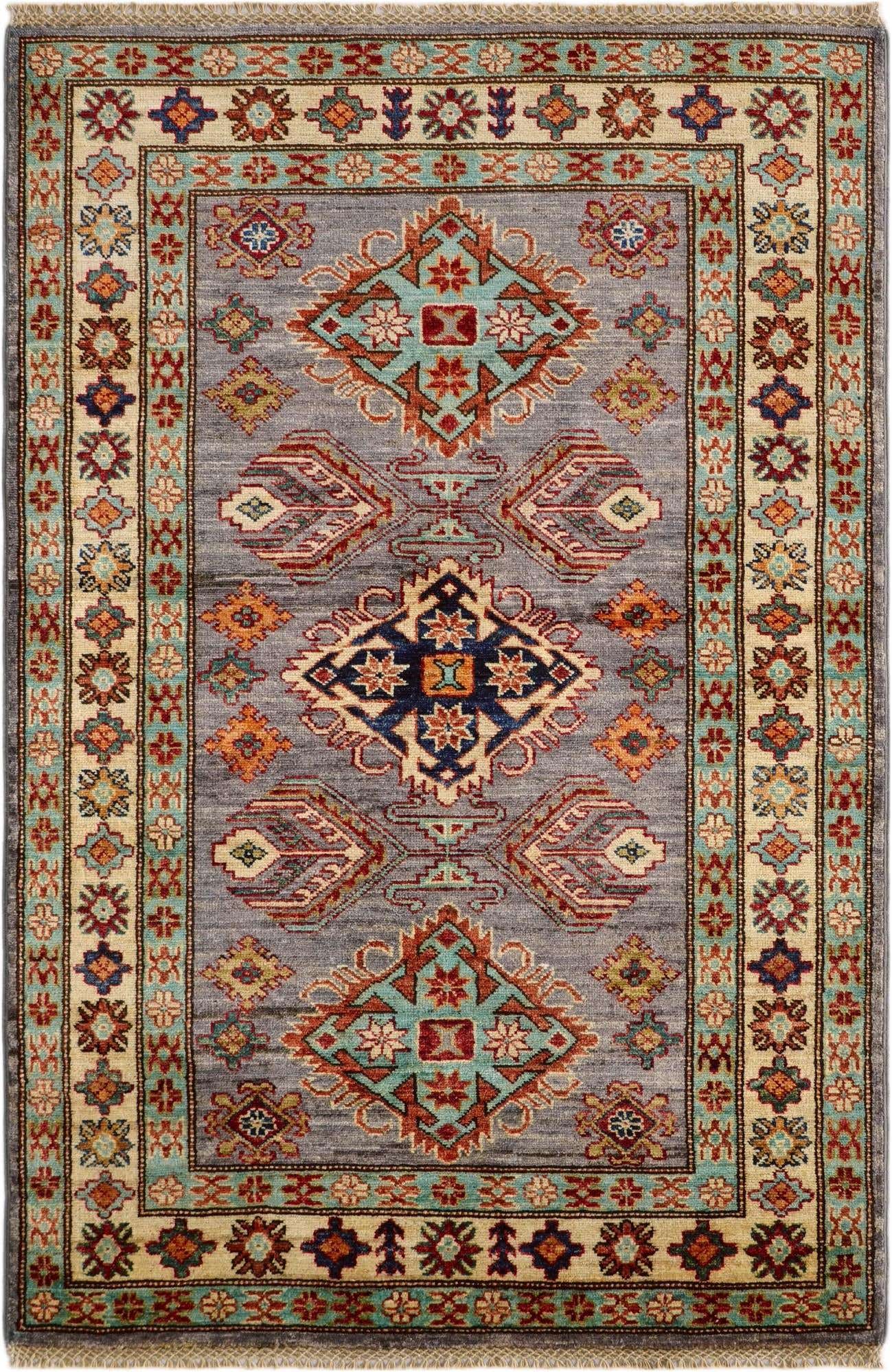 3' 5 x 5' Hand Knotted Kazak Rug