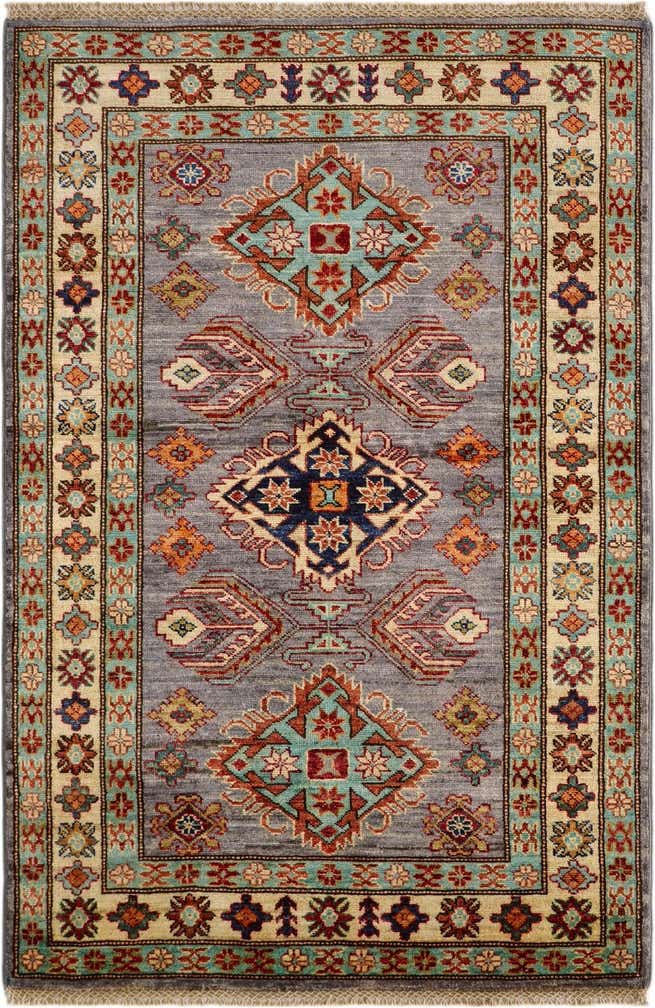 3' 5 x 5' Hand Knotted Kazak Rug