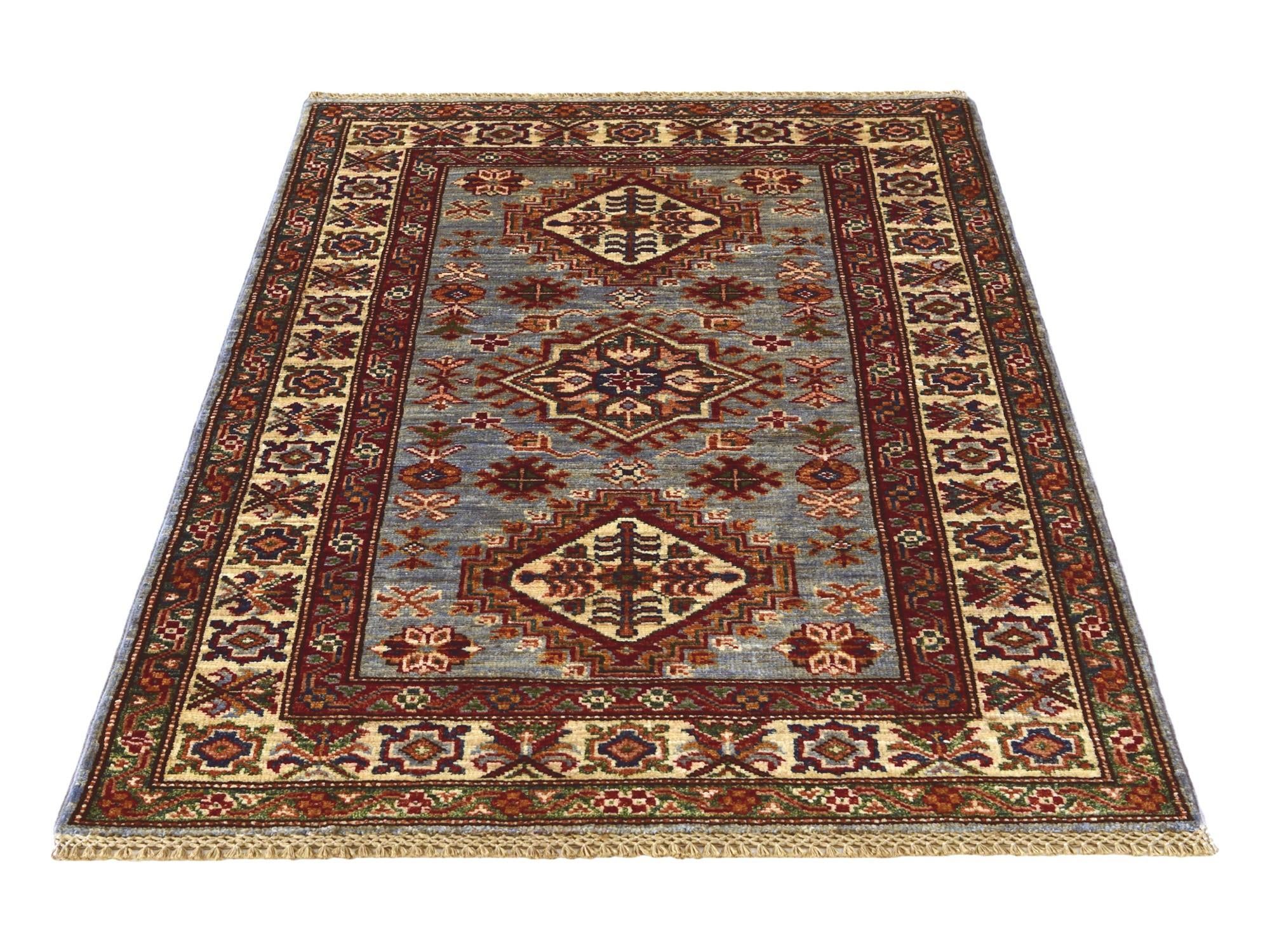 2' 11 x 4' 2 Hand Knotted Kazak Rug