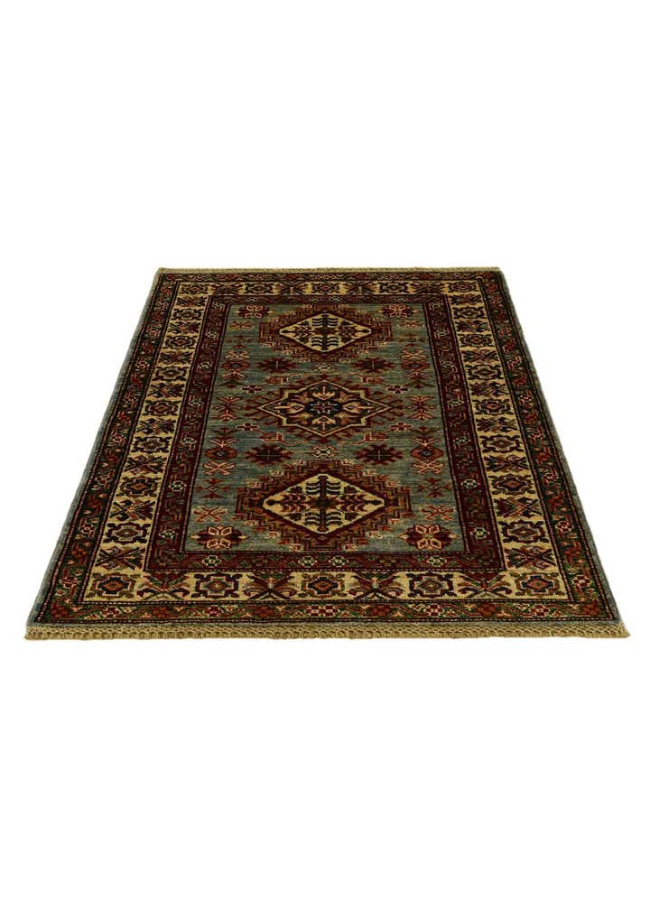2' 11 x 4' 2 Hand Knotted Kazak Rug