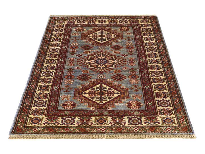 2' 11 x 4' 2 Hand Knotted Kazak Rug