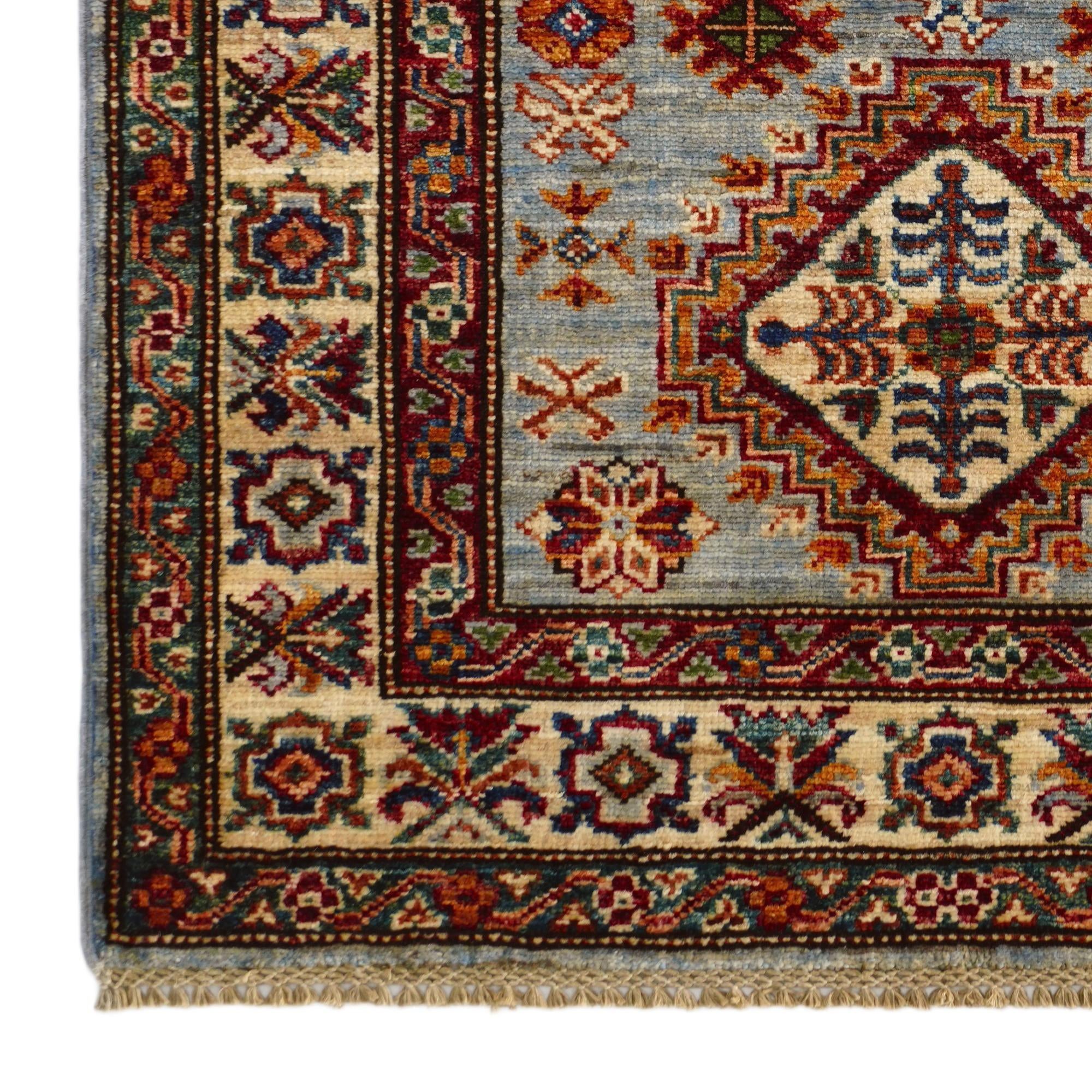 2' 11 x 4' 2 Hand Knotted Kazak Rug
