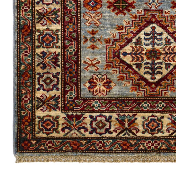 Detail image of 2' 11 x 4' 2 Hand Knotted Kazak Rug
