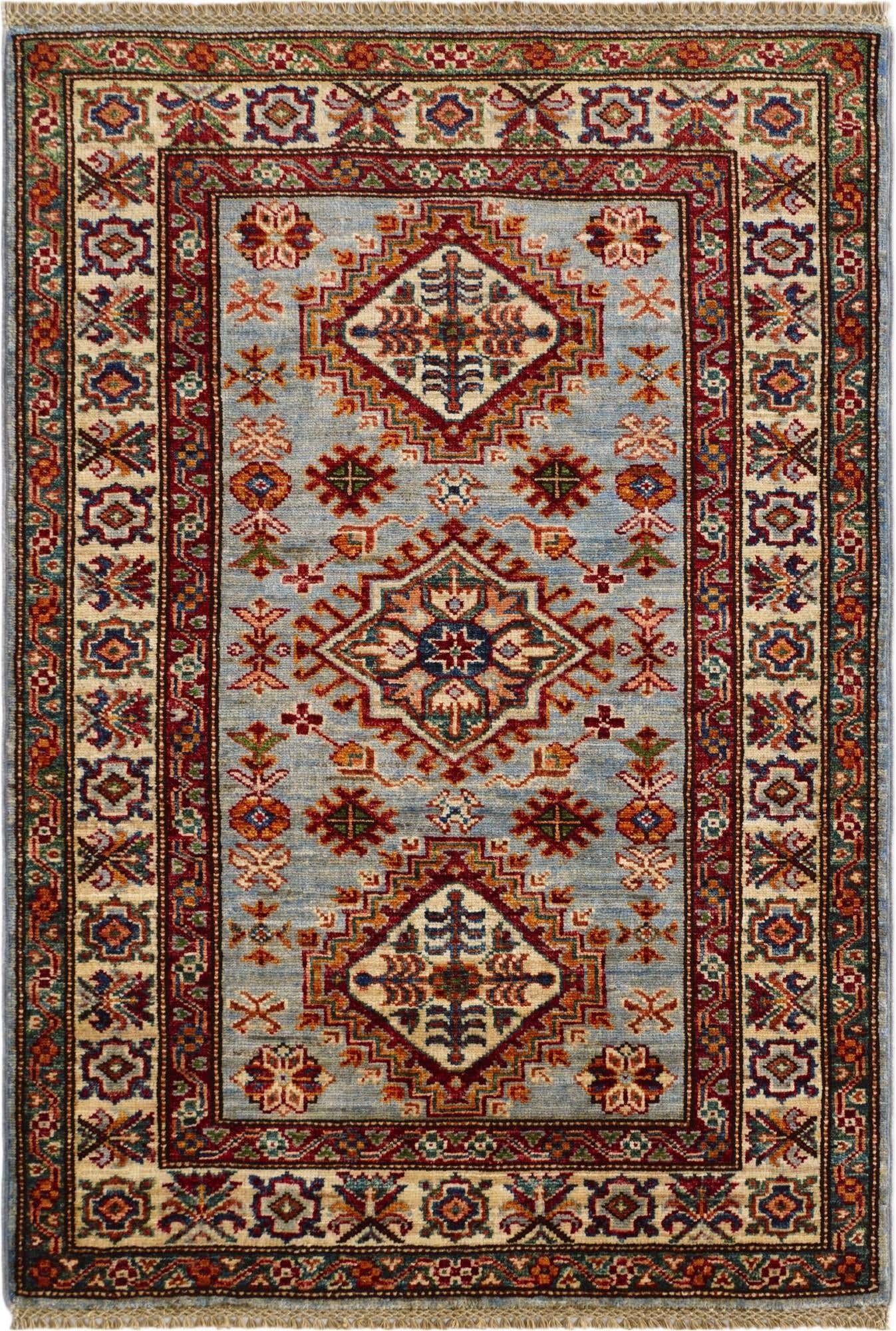 2' 11 x 4' 2 Hand Knotted Kazak Rug