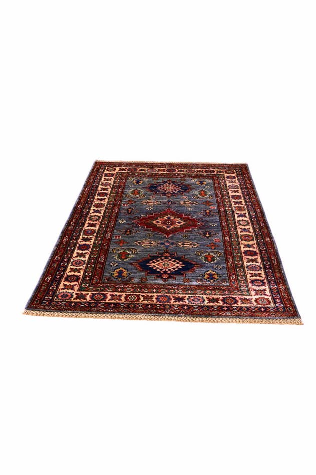 Detail image of 3' 4 x 4' 11 Hand Knotted Kazak Rug