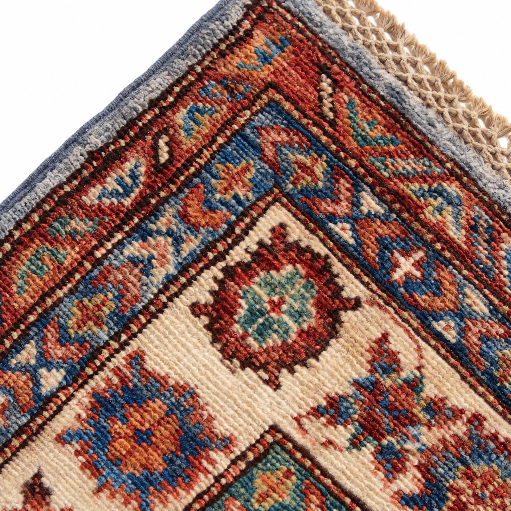 Detail image 8 of 12: 3' 4 x 4' 11 Hand Knotted Kazak Rug