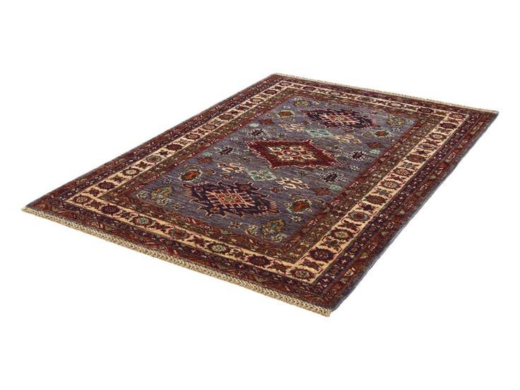 Detail image of 3' 4 x 4' 10 Hand Knotted Kazak Rug