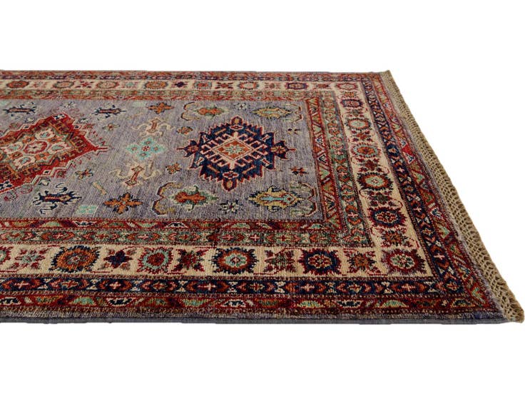 Detail image of 3' 4 x 4' 10 Hand Knotted Kazak Rug